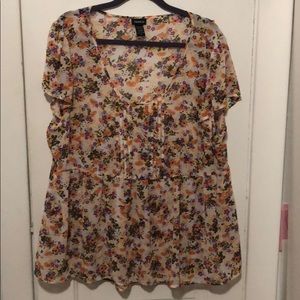 Torrid floral sheer top